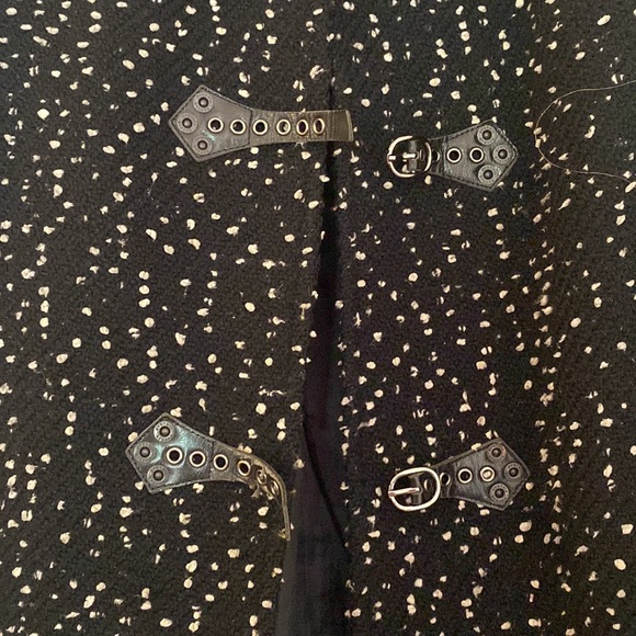 Knee Length Coat CYNTHIA STEFFE LEATHER trims and buckles.Amazing and Elegant- - Picture 2 of 9